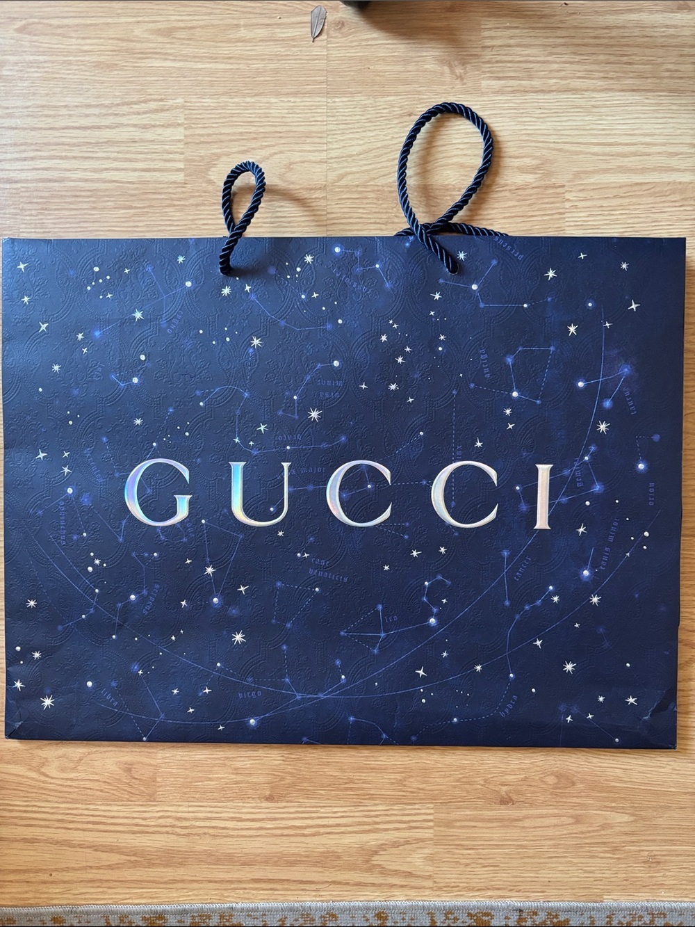 Limited edition Gucci Celestial constellation large shopping gift bag with rope